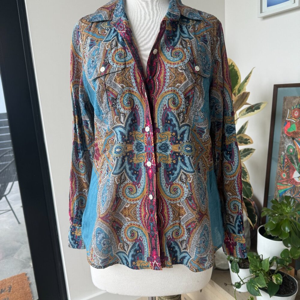 Lucky Brand Button Up Pattern S